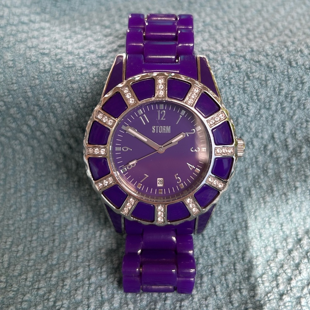 Storm Vibrant Purple Watch with Silver Details